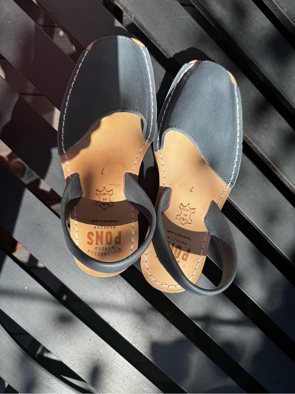 Pons Leather Women's Blue Slingback Sandals - Picture 2 of 8